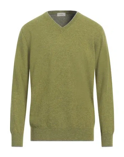 Altea Man Sweater Military Green Size Xxl Virgin Wool