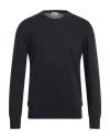 Altea Man Sweater Navy Size L Linen, Cotton In Navy Blue