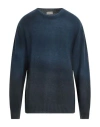 Altea Man Sweater Navy Size L Virgin Wool, Cashmere In Navy Blue