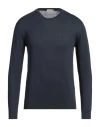 Altea Man Sweater Navy Size Xs Linen, Cotton In Navy Blue