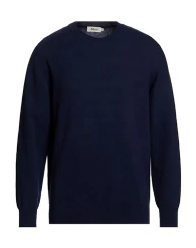 Altea Man Sweater Navy Size L Virgin Wool, Cashmere In Blue