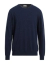 Altea Man Sweater Navy Blue Size S Virgin Wool In Navy Blue