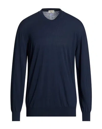 Altea Man Sweater Navy Size Xxl Cotton In Blue