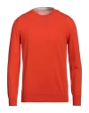 Altea Man Sweater Orange Size L Cotton In Orange