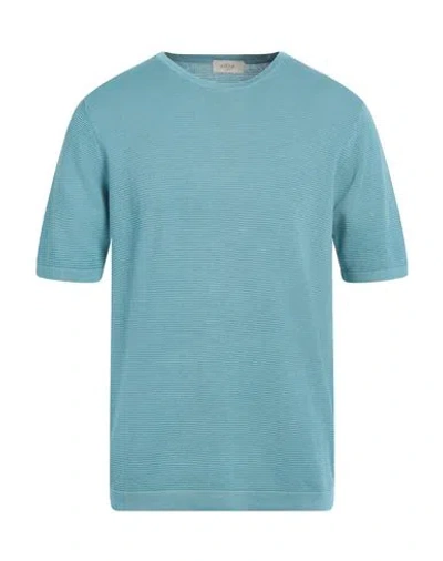 Altea Man Sweater Pastel Blue Size M Linen, Cotton