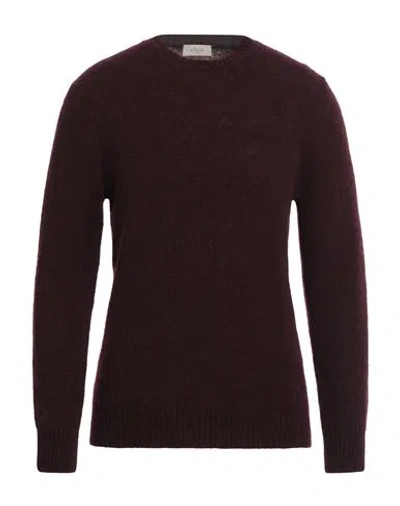 Altea Man Sweater Plum Size L Alpaca Wool, Polyamide, Wool In Purple