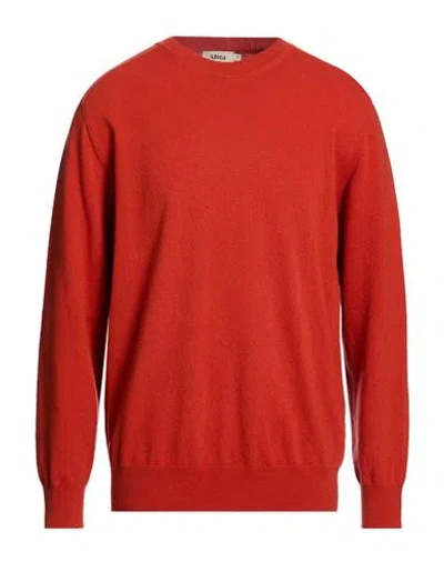 Altea Man Sweater Rust Size L Virgin Wool, Cashmere In Red