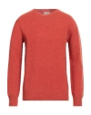 Altea Man Sweater Rust Size Xxl Virgin Wool In Red