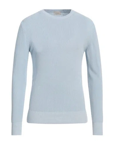 Altea Man Sweater Sky Blue Size M Linen, Cotton In Blue