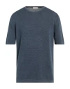 Altea Man Sweater Slate Blue Size M Linen, Cotton