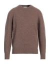 Altea Man Sweater Taupe Size M Virgin Wool, Polyamide In Grey