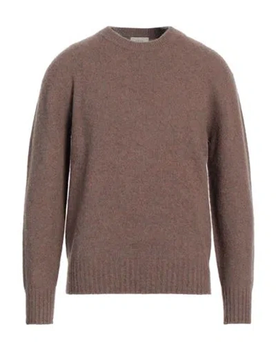 Altea Man Sweater Taupe Size M Virgin Wool, Polyamide In Grey