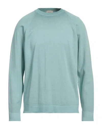 Altea Man Sweater Turquoise Size L Cotton In Blue