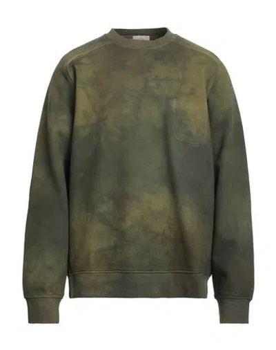 Altea Man Sweatshirt Military Green Size L Cotton