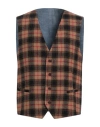 Altea Man Tailored Vest Camel Size L Lyocell, Polyamide, Cashmere In Beige