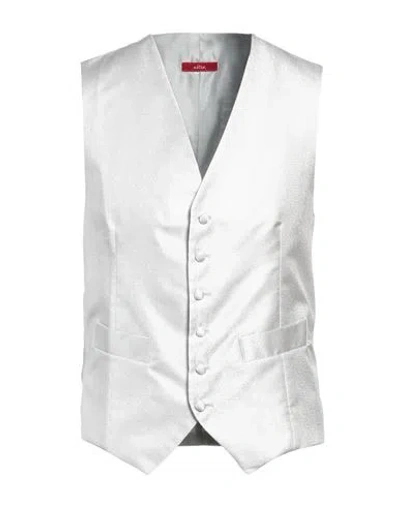 Altea Man Tailored Vest Light Grey Size 44 Silk