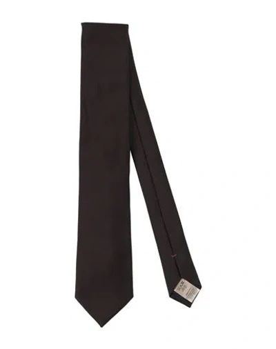 Altea Man Ties & Bow Ties Dark Brown Size - Silk, Cotton
