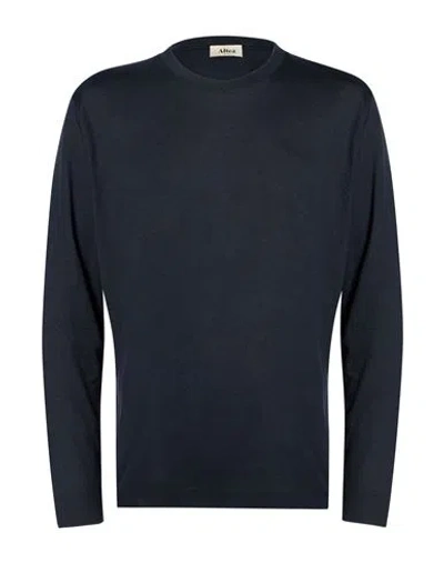 Altea Man T-shirt Navy Size Xxl Lyocell, Cotton In Blue