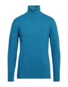 Altea Man Turtleneck Azure Size M Virgin Wool In Blue