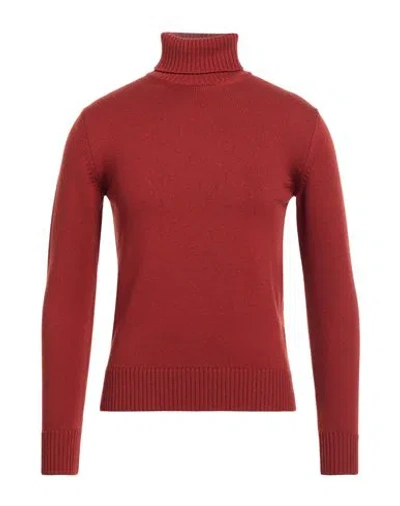Altea Man Turtleneck Brick Red Size S Virgin Wool In Red