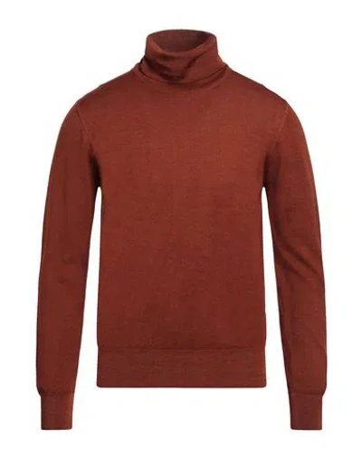 Altea Man Turtleneck Brown Size M Virgin Wool