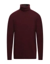 Altea Man Turtleneck Burgundy Size L Virgin Wool, Cashmere In Red