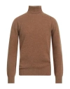 Altea Man Turtleneck Camel Size L Virgin Wool In Beige
