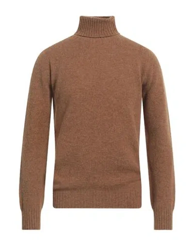Altea Man Turtleneck Camel Size L Virgin Wool In Beige