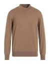 Altea Man Turtleneck Camel Size L Virgin Wool In Beige