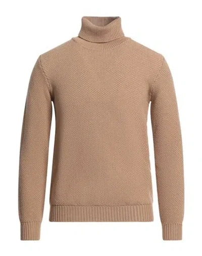 Altea Man Turtleneck Camel Size L Virgin Wool In Beige