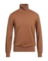 Altea Man Turtleneck Camel Size L Virgin Wool In Beige