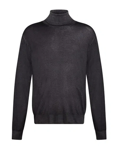 Altea Man Turtleneck Charcoal Size Xl Virgin Wool In Gray