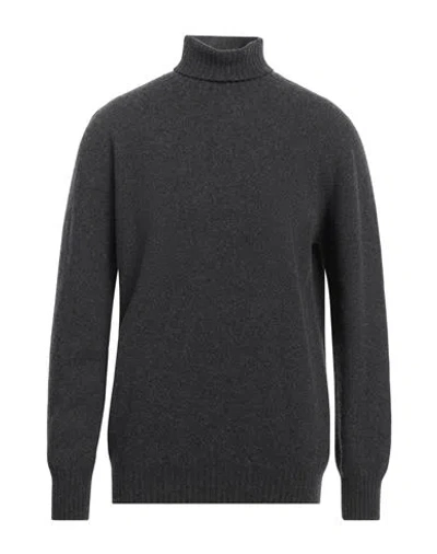 Altea Man Turtleneck Charcoal Size Xxl Virgin Wool, Cashmere In Grey