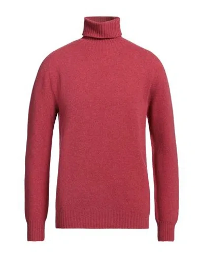 Altea Man Turtleneck Coral Size S Virgin Wool In Red