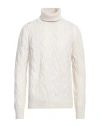 Altea Man Turtleneck Cream Size M Virgin Wool In White
