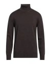 Altea Man Turtleneck Dark Brown Size L Virgin Wool
