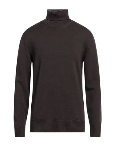 Altea Man Turtleneck Dark Brown Size L Virgin Wool In Brown
