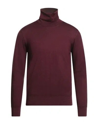 Altea Man Turtleneck Deep Purple Size L Virgin Wool In Purple