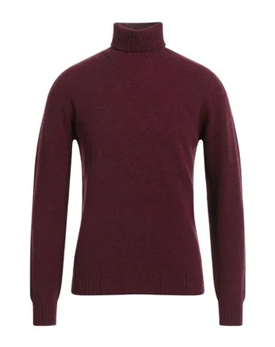 Altea Man Turtleneck Deep Purple Size M Virgin Wool