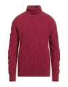 Altea Man Turtleneck Garnet Size L Virgin Wool In Red