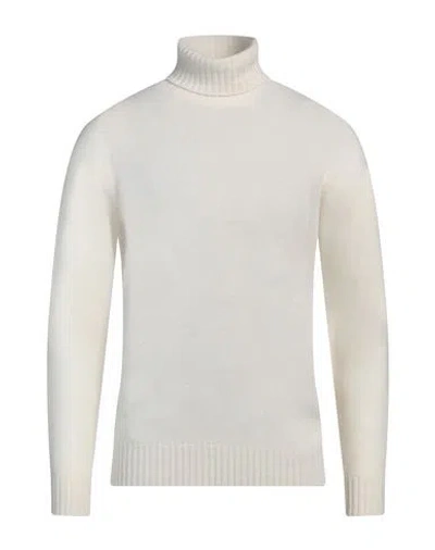 Altea Man Turtleneck Ivory Size L Virgin Wool, Cashmere In White