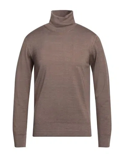 Altea Man Turtleneck Khaki Size M Virgin Wool In Beige