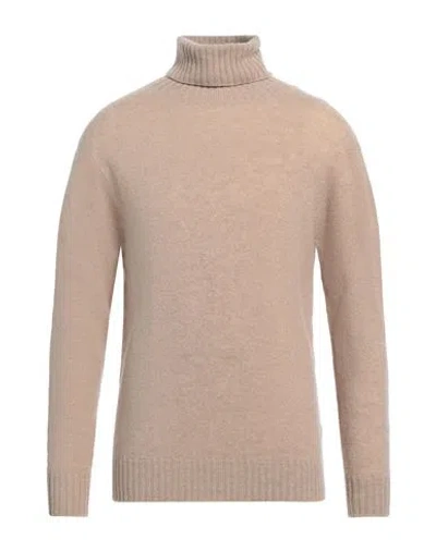 ALTEA ALTEA MAN TURTLENECK LIGHT BROWN SIZE XL VIRGIN WOOL, CASHMERE