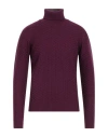 Altea Man Turtleneck Deep Purple Size M Virgin Wool In Purple