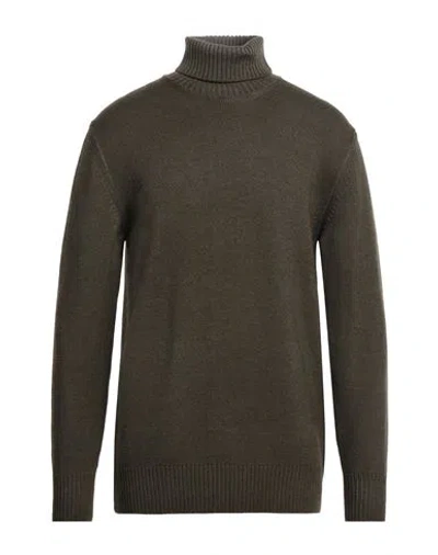 Altea Man Turtleneck Military Green Size L Virgin Wool