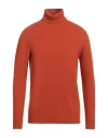 Altea Man Turtleneck Orange Size L Virgin Wool, Cashmere