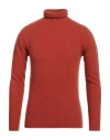 Altea Man Turtleneck Rust Size M Virgin Wool In Red