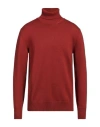 Altea Man Turtleneck Rust Size Xxl Virgin Wool In Red