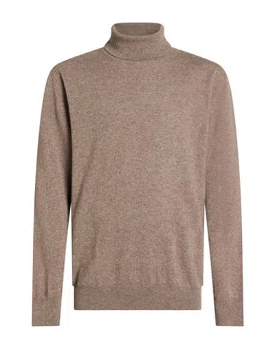 Altea Man Turtleneck Taupe Size M Cashmere In Brown