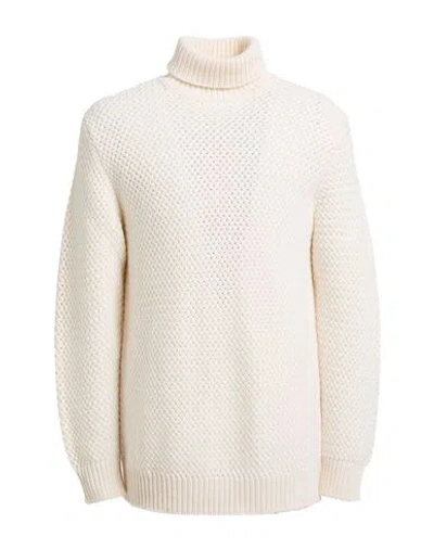 Altea Man Turtleneck White Size Xl Virgin Wool
